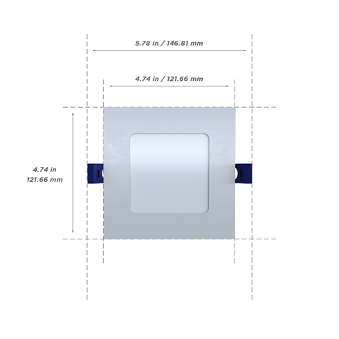 htmesh4"squarelowprofilerecesseddownlight
