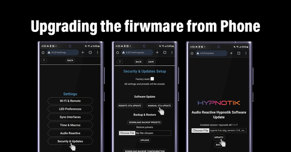 Hypnotik FX - Upgrading the firwmare from Phone